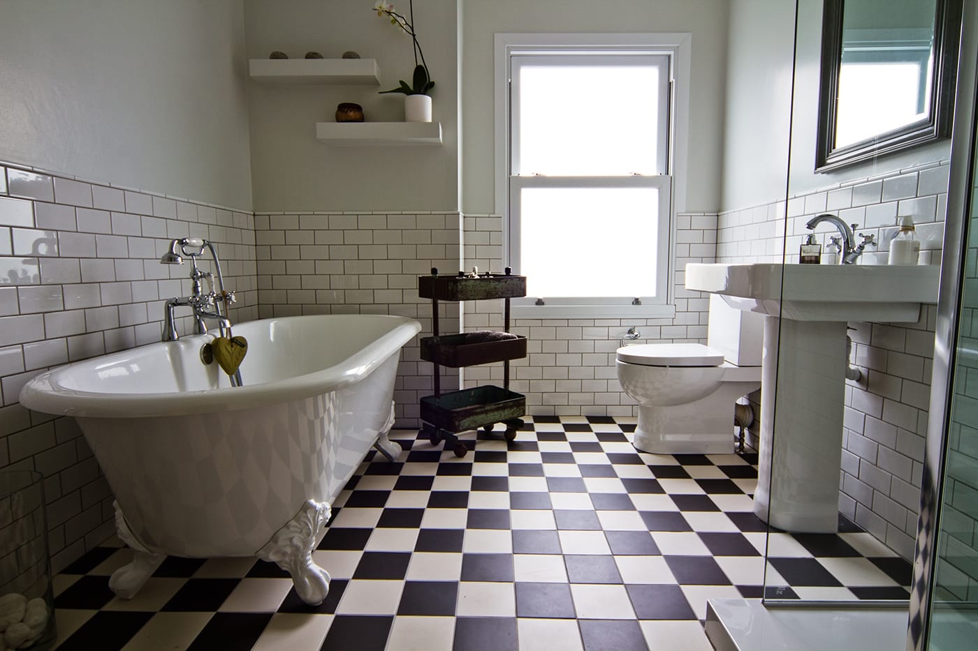 bathroom shelves
