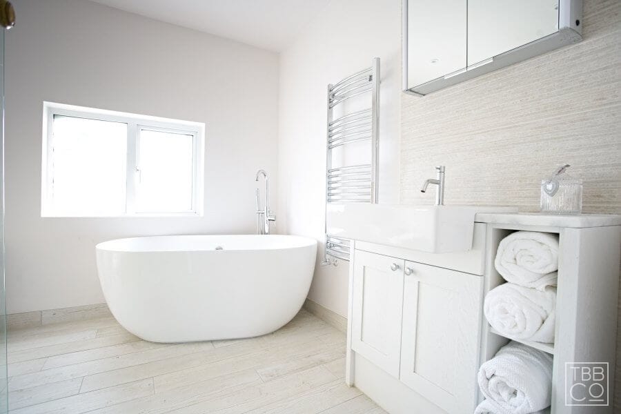 minimalist white bathroom design