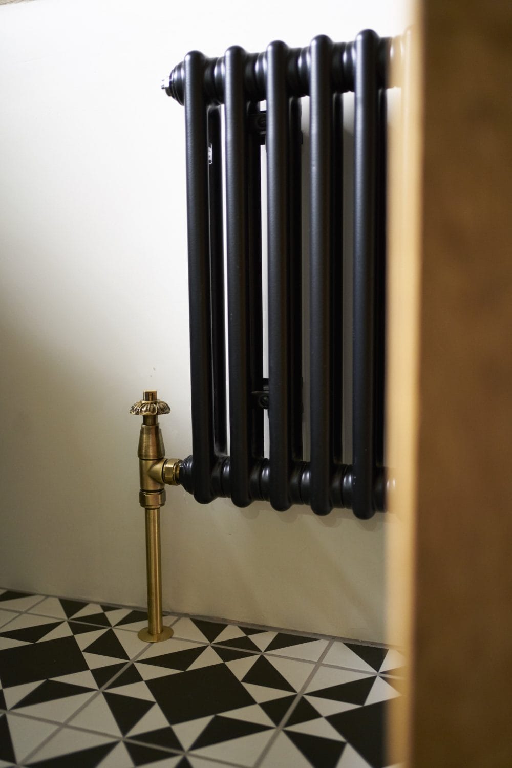black bathroom radiator